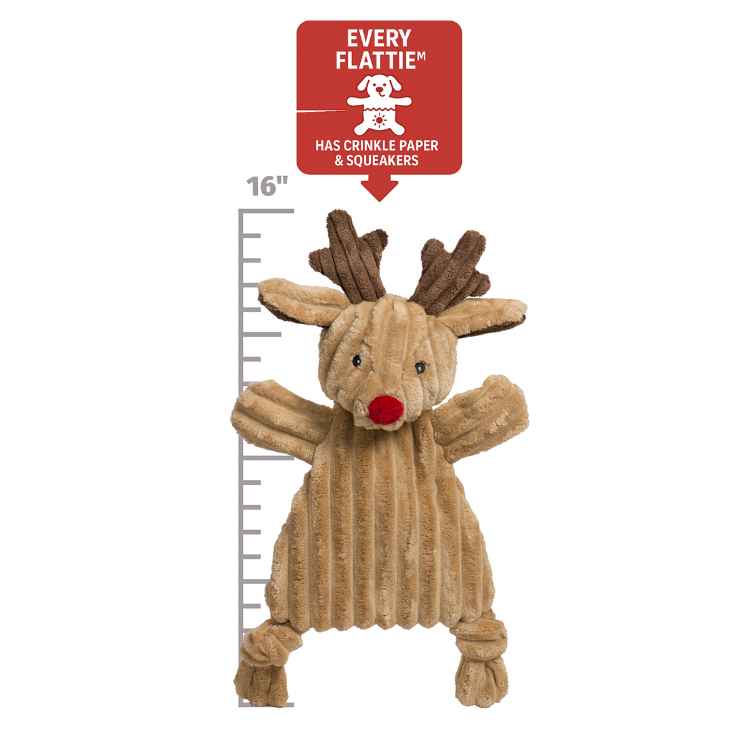 Picture of XMAS TOY CANINE HuggleFlatties Reindeer - Large