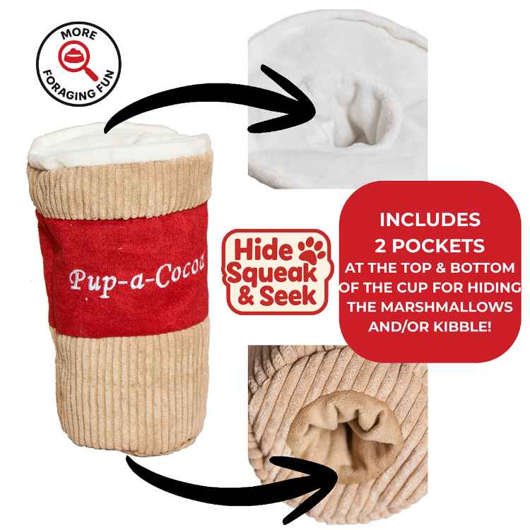 Picture of XMAS TOY CANINE HuggleSnuggles Pup-a-Cocoa 8in