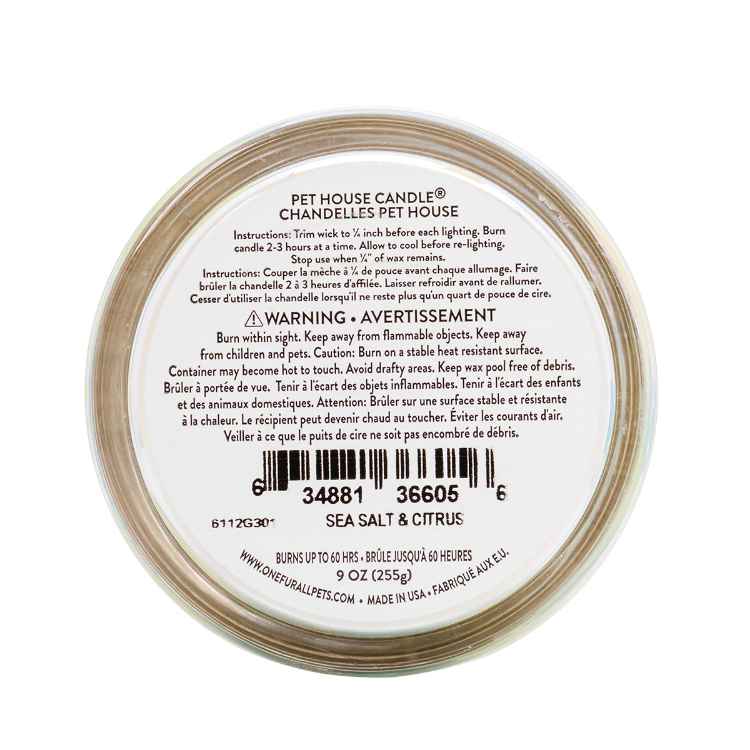 Picture of CANDLE PET HOUSE SOY WAX Sea Salt & Citrus - 9oz