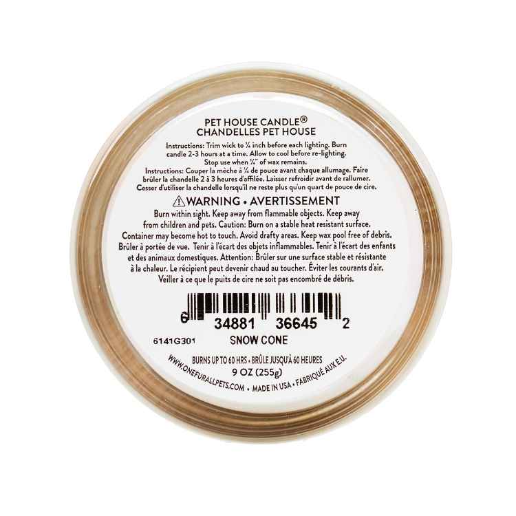 Picture of CANDLE PET HOUSE SOY WAX Snow Cone - 9oz