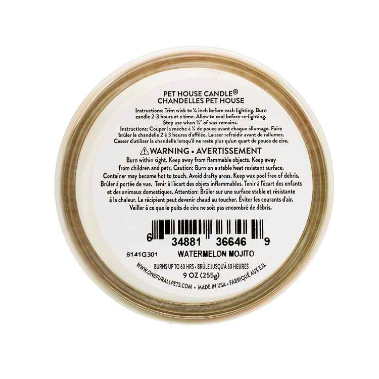 Picture of CANDLE PET HOUSE SOY Watermelon Mojito - 9oz