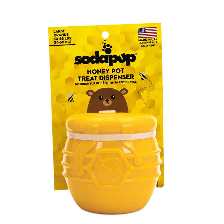 Picture of DISPENSER TREATS SodaPup HONEY POT Yellow - Medium/Large