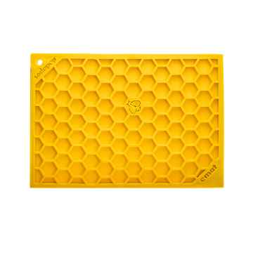 Picture of LICKING MAT SodaPup HONEYCOMB DESIGN Yellow – 5x7in