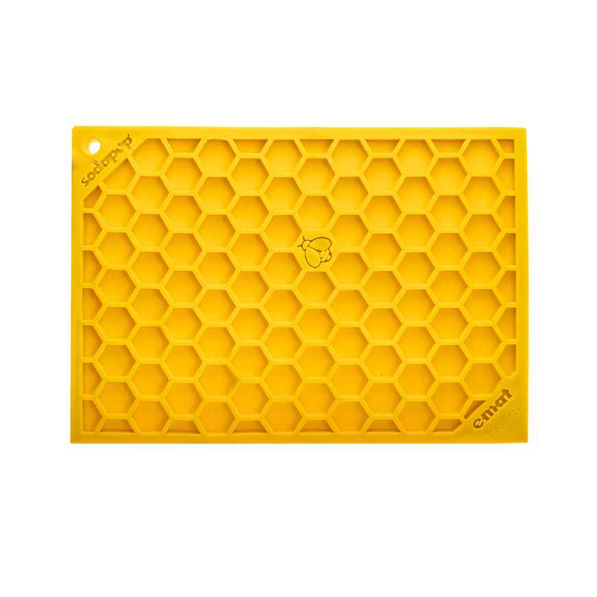 Picture of LICKING MAT SodaPup HONEYCOMB DESIGN Yellow – 5x7in
