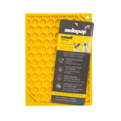 Picture of LICKING MAT SodaPup HONEYCOMB DESIGN Yellow – 5x7in