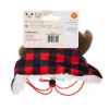 Picture of XMAS CANINE HAT BUFFALO CHECK W/ANTLERS - Small