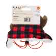Picture of XMAS CANINE HAT BUFFALO CHECK W/ANTLERS - Small
