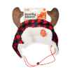 Picture of XMAS CANINE HAT BUFFALO CHECK W/ANTLERS - Large