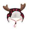 Picture of XMAS CANINE HAT BUFFALO CHECK W/ANTLERS - X Large