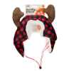Picture of XMAS CANINE HAT BUFFALO CHECK W/ANTLERS - X Large