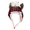 Picture of XMAS CANINE HAT BUFFALO CHECK W/ANTLERS - X Large