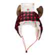 Picture of XMAS CANINE HAT BUFFALO CHECK W/ANTLERS - X Large