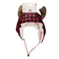 Picture of XMAS CANINE HAT BUFFALO CHECK W/ANTLERS - X Large