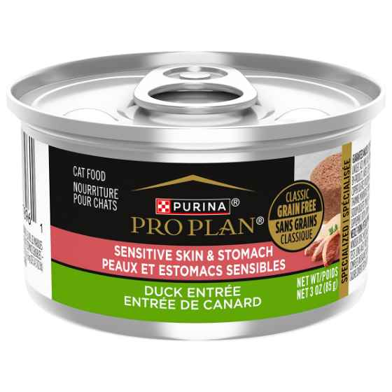 Picture of FELINE PRO PLAN SENSITIVE SKIN & STOMACH GRAIN FREE DUCK - 24 x 85gm cans