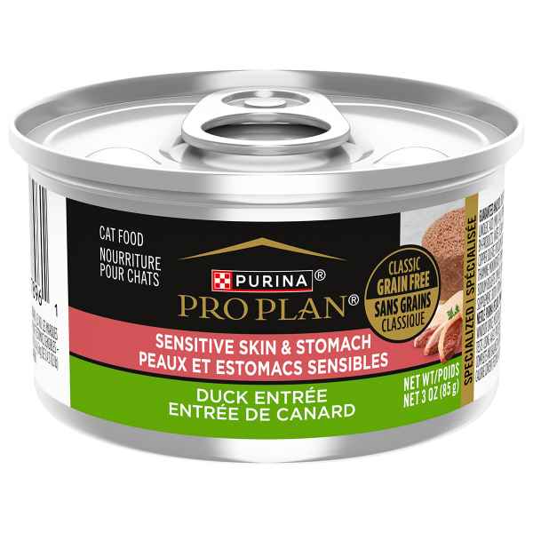 Picture of FELINE PRO PLAN SENSITIVE SKIN & STOMACH GRAIN FREE DUCK - 24 x 85gm cans