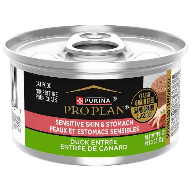 Picture of FELINE PRO PLAN SENSITIVE SKIN & STOMACH GRAIN FREE DUCK - 24 x 85gm cans