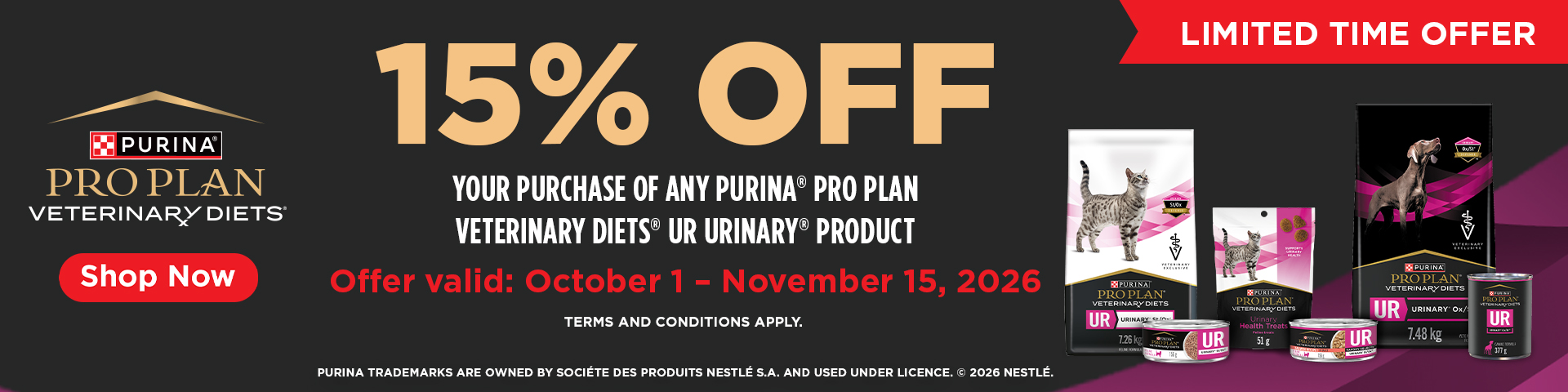 Picture for category PURINA - Save 15% off Your Purchase of Any UR 