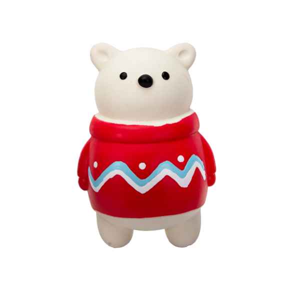 Picture of XMAS TOY DOG Ugly Sweater Pal Chews Polar Bear - 5.1in